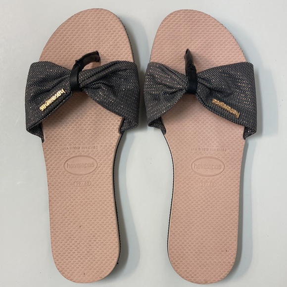 New Ladies’ Havaianas You St. Tropez Shine Pink Sandals   Size 9 - Picture 7 of 7